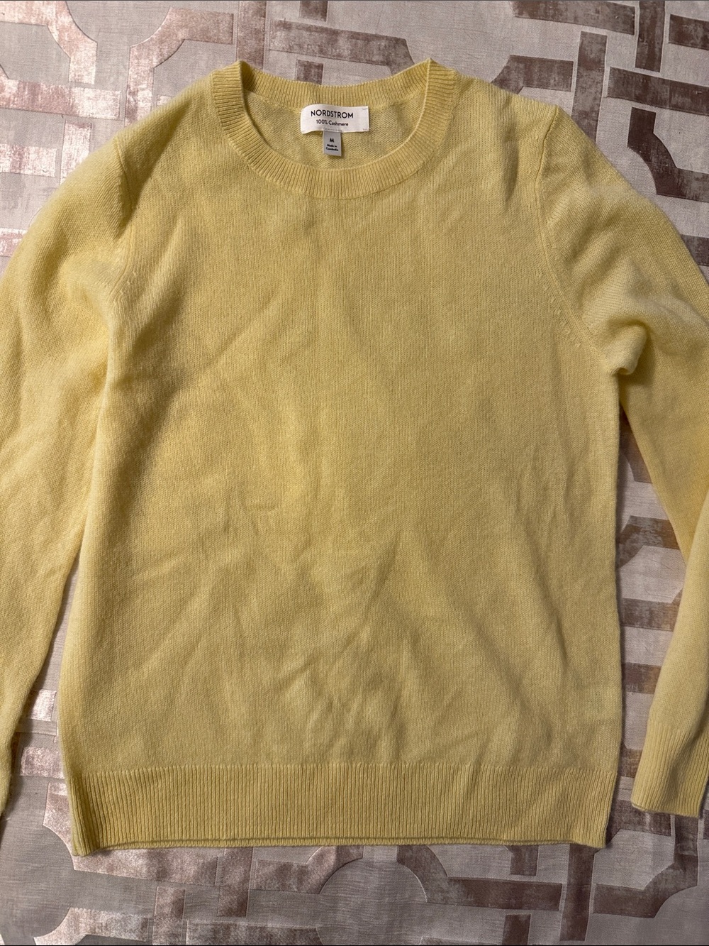 Nordstrom Pale Yellow Crewneck Sweater
